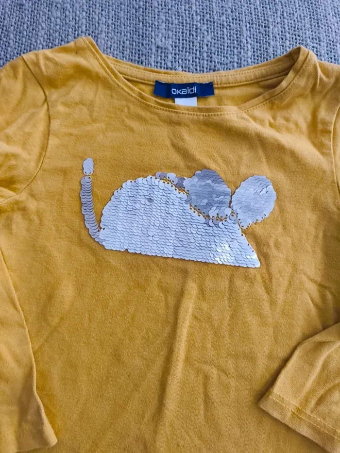 T-shirt manches longues 2 ans Okaïdi excellent état - photo numéro 2