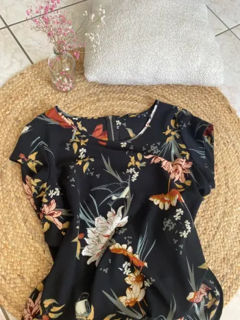T-shirt manches courtes fleurs