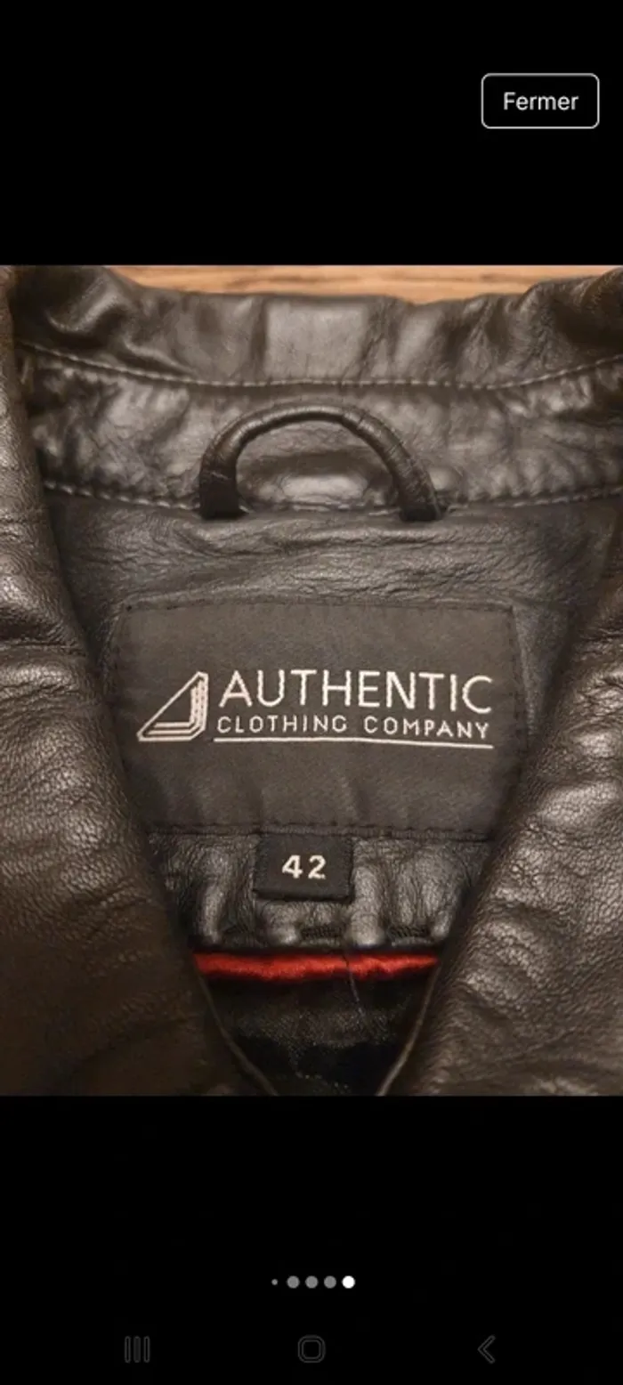 Manteau vintage cuir noir Authentic taille 42 - photo numéro 16