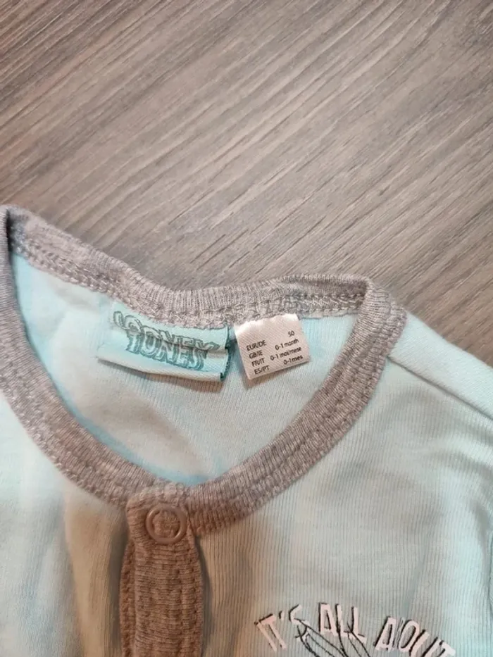 Pyjama naissance Looney Tunes turquoise très bon état - photo numéro 2