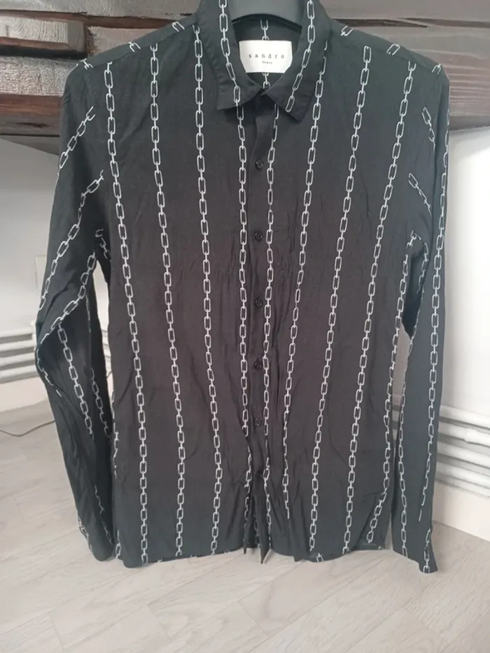 Chemise noir femme sandro