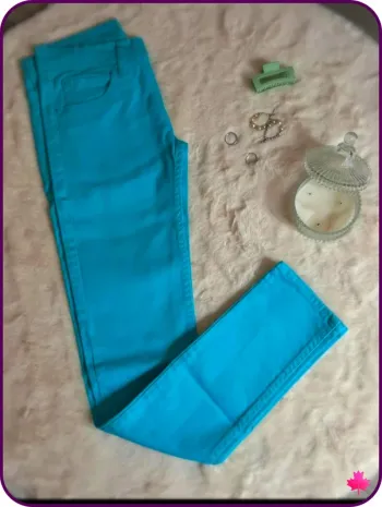 🌷jeans bleu turquoise 🌷