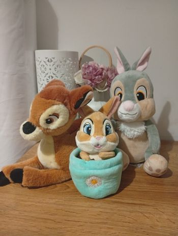 Lot peluches Bambi Disney