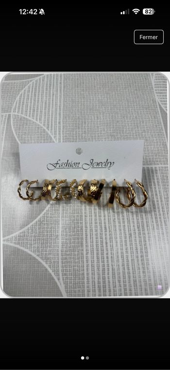 Lot de 6 paires de boucle d’oreille créole🌸