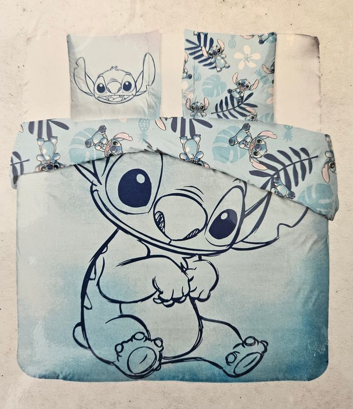 Parure de lit double (housse de couette + 2 taies d'oreiller) - Stitch