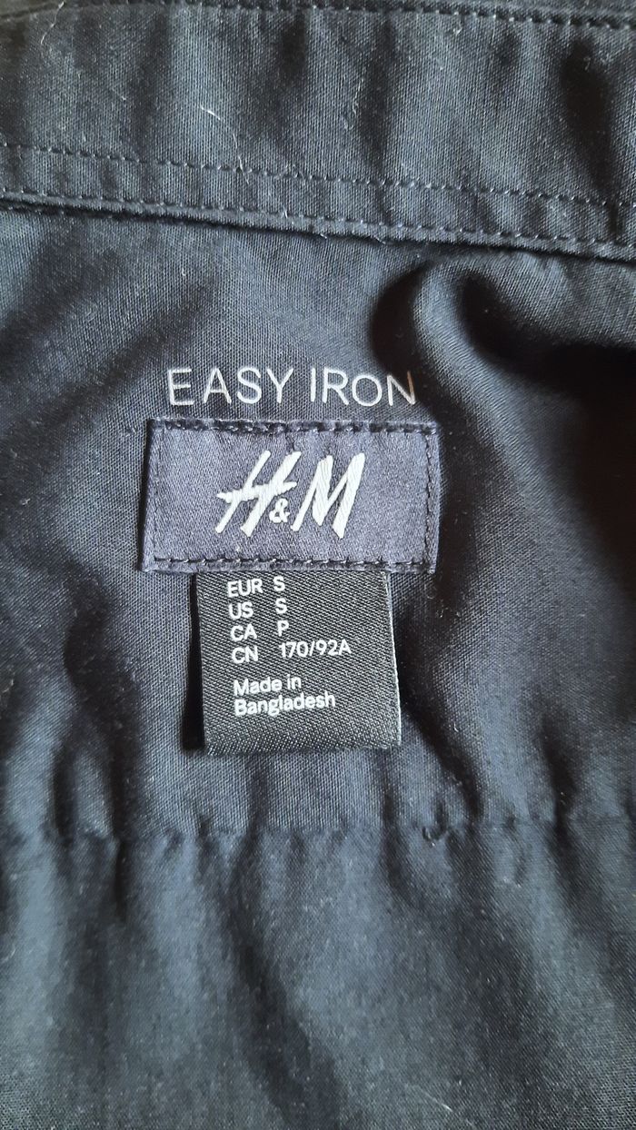 Chemise noire, homme, H&M, taille S - photo numéro 4