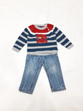 Tenue pull et pantalon jean 12 mois