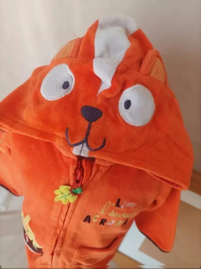 Gilet à capuche toucher velours Du Pareil au Même garçon 6 mois - photo numéro 2