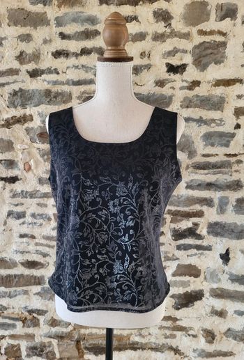 Haut débardeur habillé noir irisé Un Jour Ailleurs Taille 42