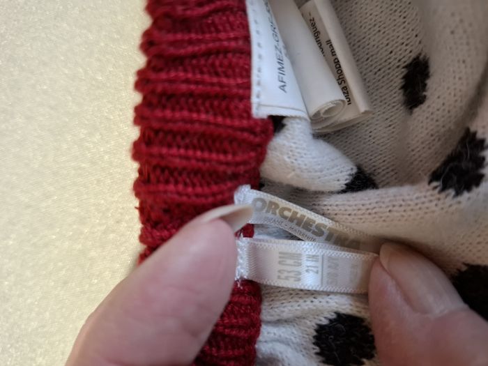 Joli béret fille à pompon Orchestra 53 cm 5/8 ans gris à pois blancs très bon état - photo numéro 3