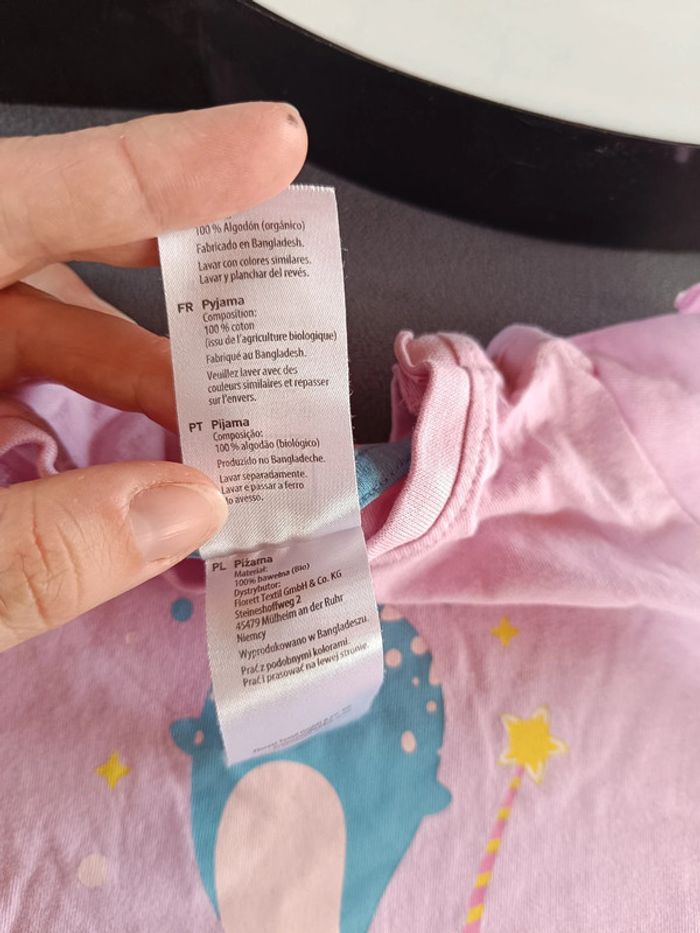 Pyjama 2 pièces été léger Fille 9/12 mois narval licorne Poco piano 100% coton - photo numéro 5