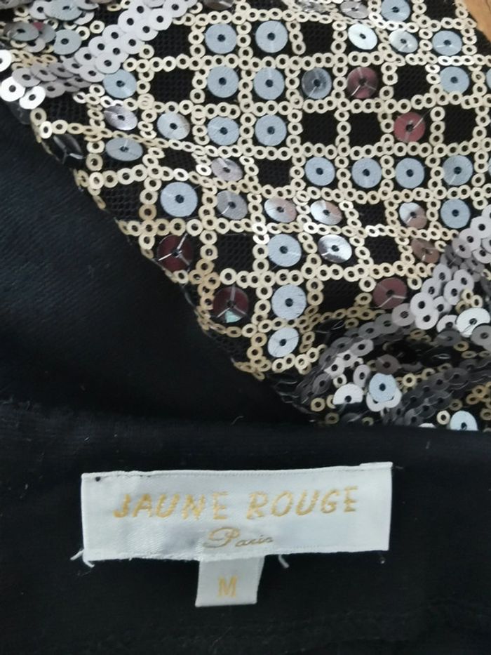 Mini jupe à sequins dorés - argentés. Taille 40 - photo numéro 6