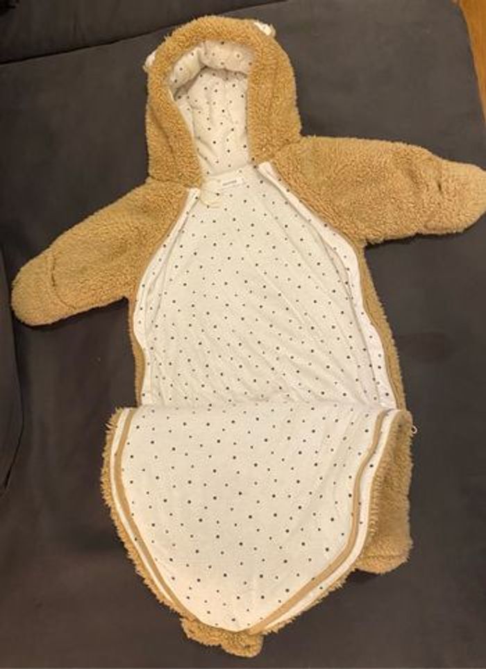Combinaison Bout’Chou pilote unie en sherpa beige - photo numéro 2