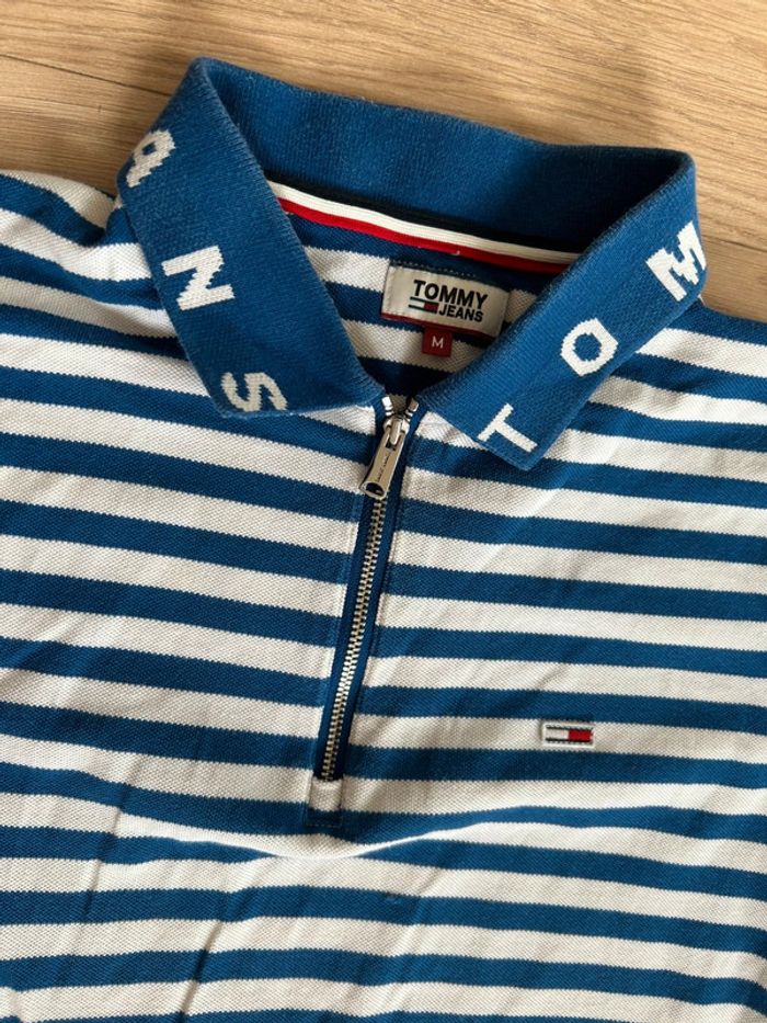 Robe polo Tommy Jeans femme rayée bleue et blanche - Taille M - photo numéro 4