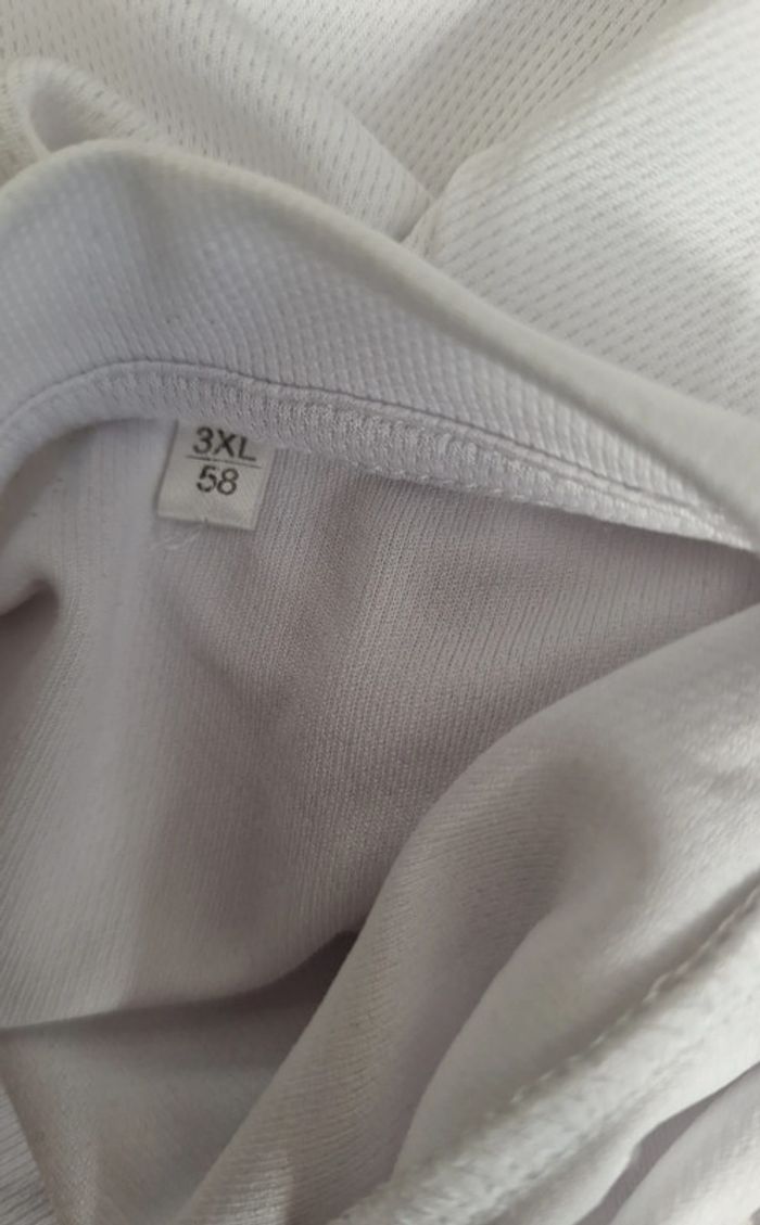 T-Shirt Respirant Vélo Cyclisme Blanc Et Imprimé Noir - photo numéro 6