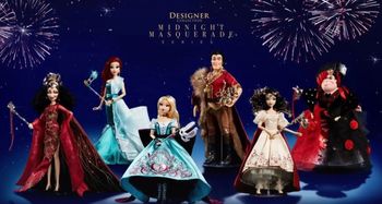 6 poupées Disney Midnight designer doll Masquerade 2024 neuf scellée (Lot intégral)