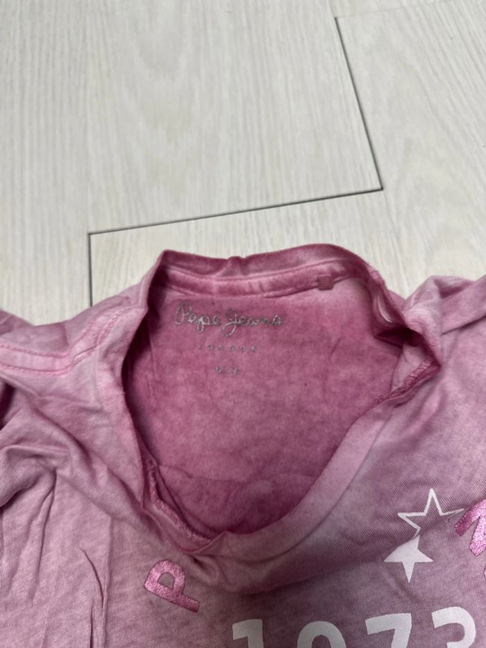 T-shirt violet, clair, Pepe jeans huit ans - photo numéro 3