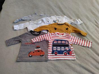 Lot 6 t-shirt manches longues 6 mois