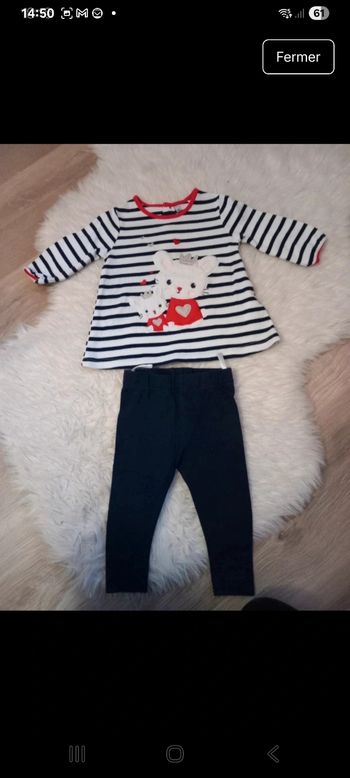 Très jolie ensemble 6 mois