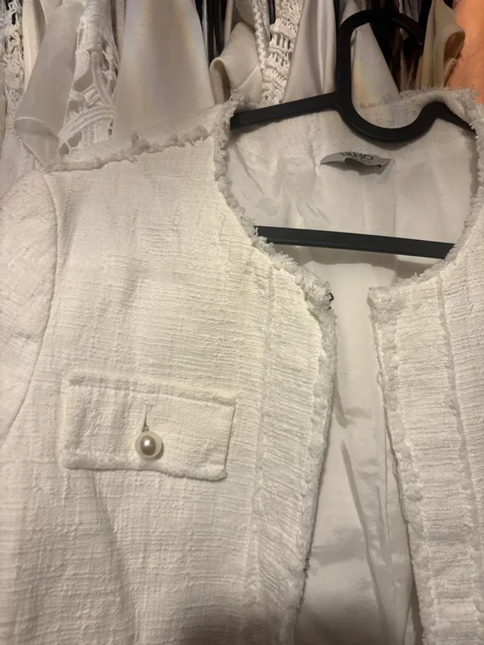 Veste tweed blanche - photo numéro 2