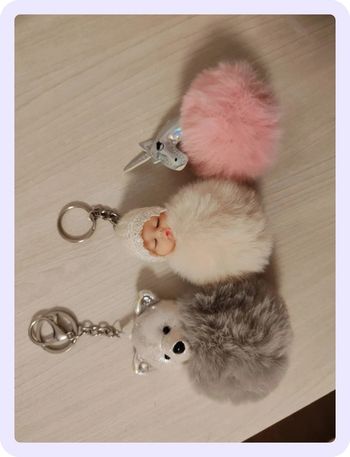 Porte clef pompon