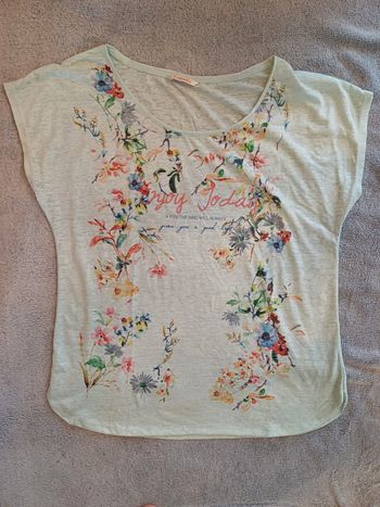 T-shirt vert pâle très léger- Camaïeu