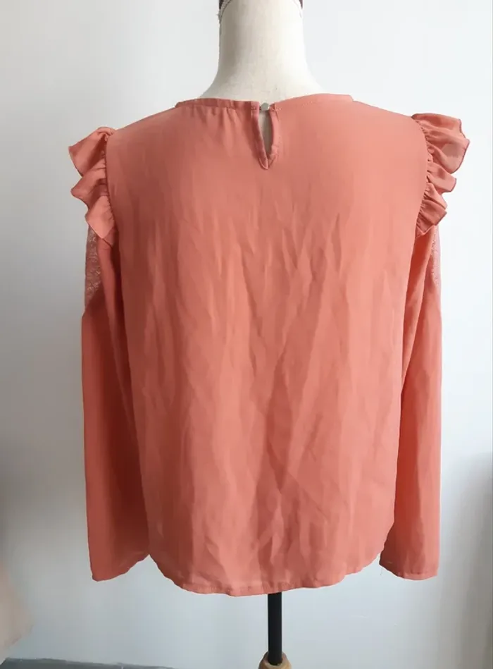 Blouse rose dentelle Gémo T36 - photo numéro 5