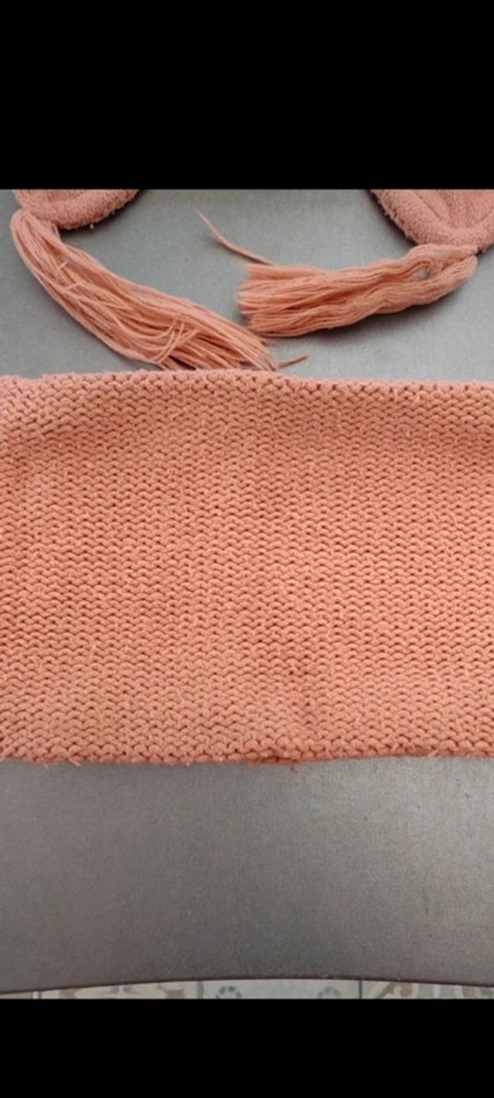 🧡Tour de cou + bonnet péruvien corail 6 ans Kiabi - photo numéro 2