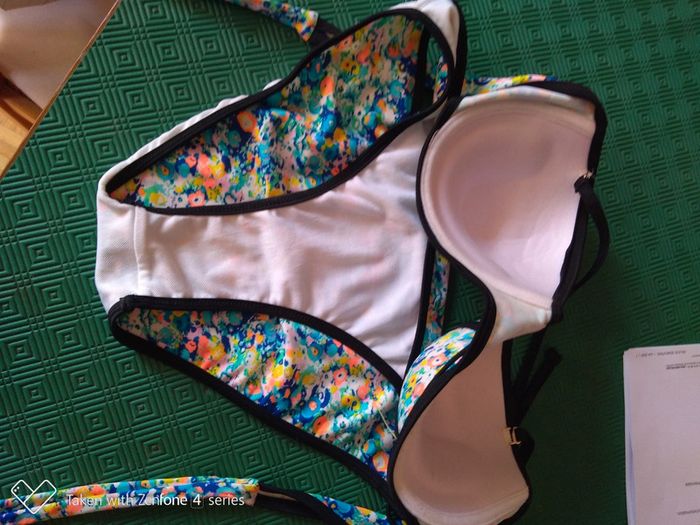 maillot de bain fleur 2 pièces bikini bonnet D ou E - photo numéro 6
