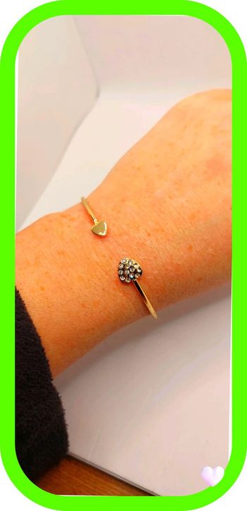 Magnifique bracelet jonc doré