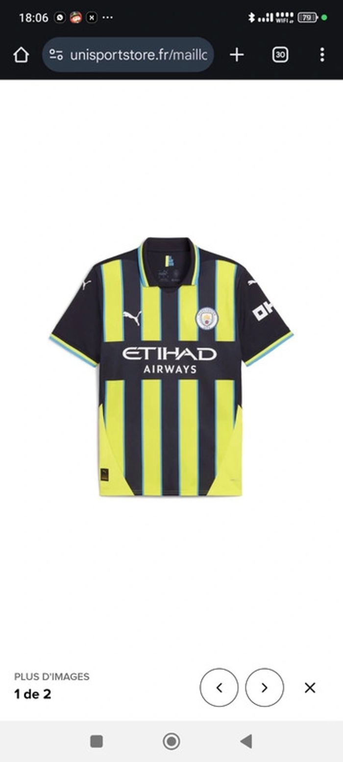 Maillot foot  Puma Manchester city extérieur 24/25 - photo numéro 4