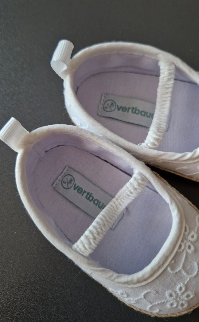 Chaussons ballerines blanche bébé - photo numéro 3