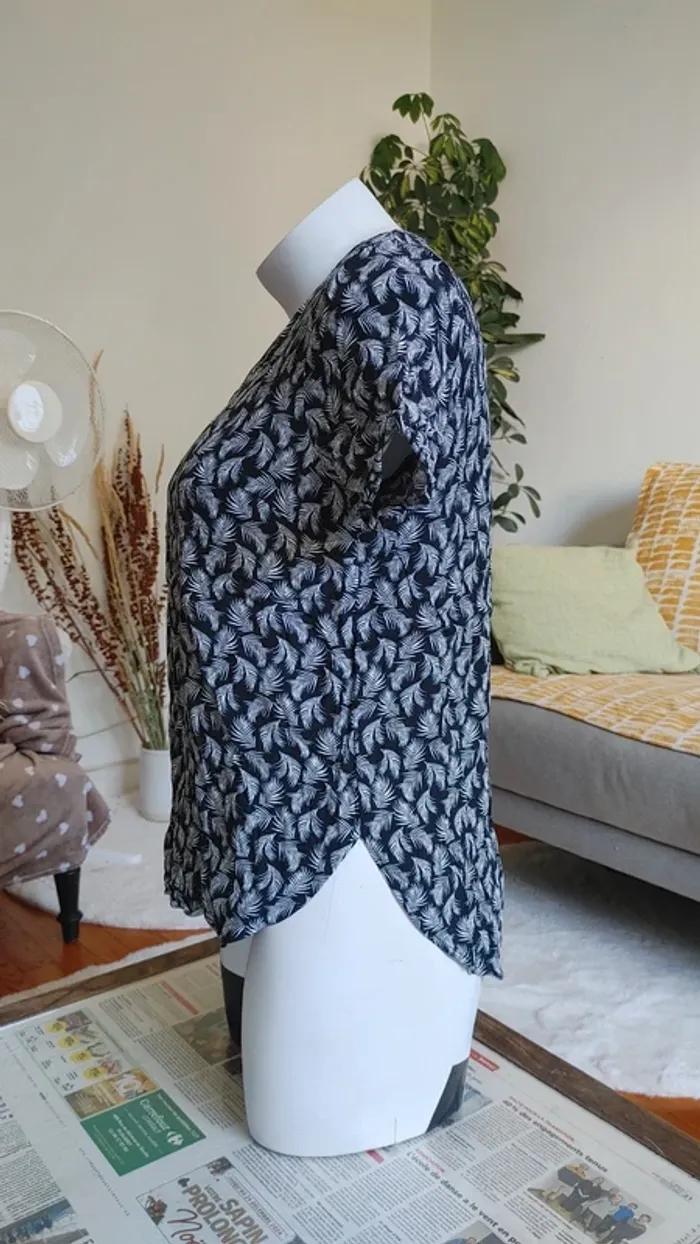 blouse manche courte plume viscose