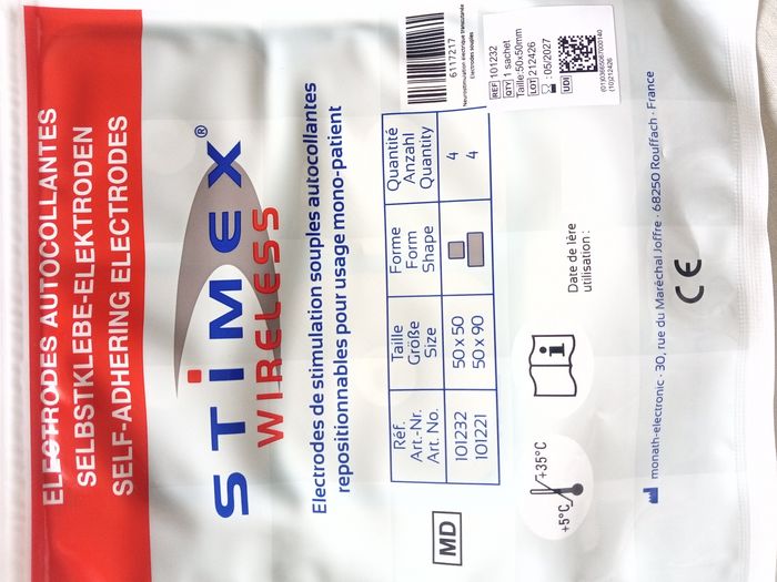 10 sachets d'électrodes de stimulation autocollantes Stimex Wireless - photo numéro 3