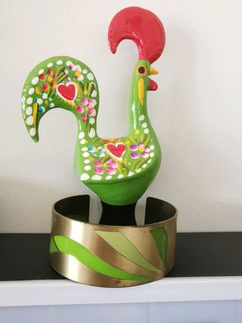 Bracelet fantaisie couleurs or et vert