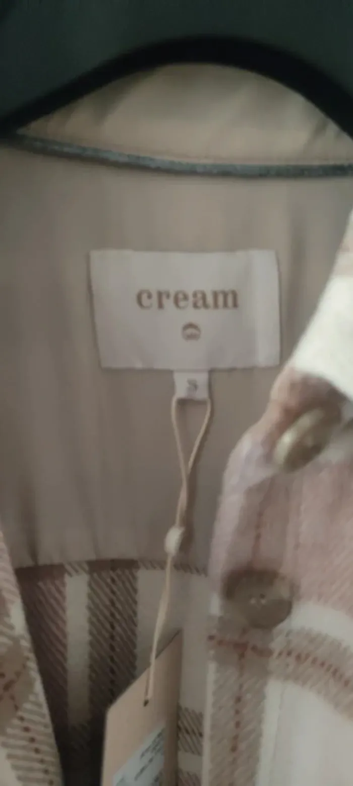 Cream Surchemise carreaux sans manches taille S - photo numéro 4