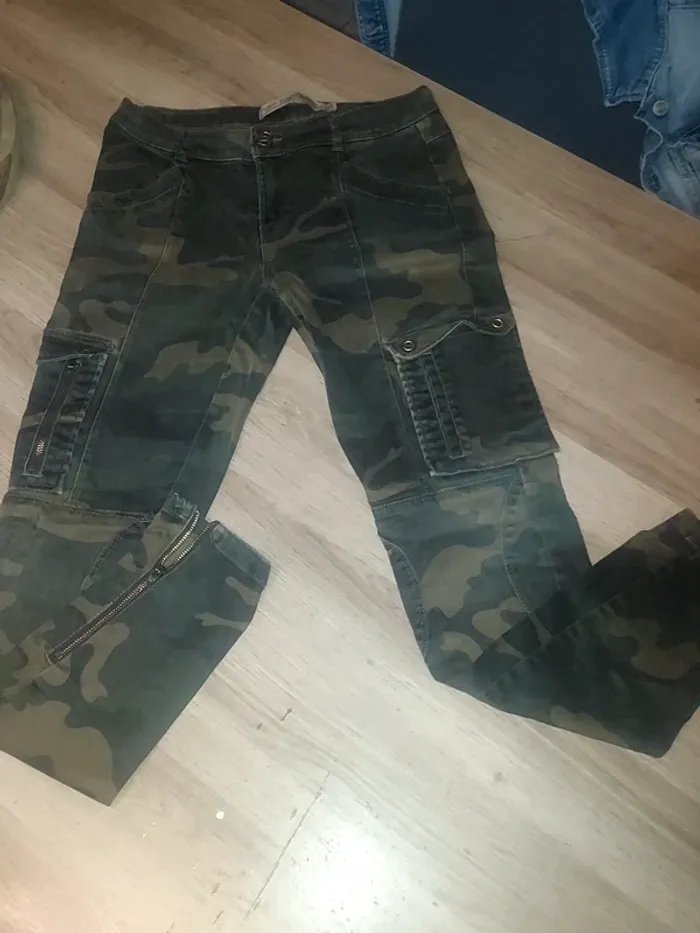 Pantalon militaire slim T.38 - Zara