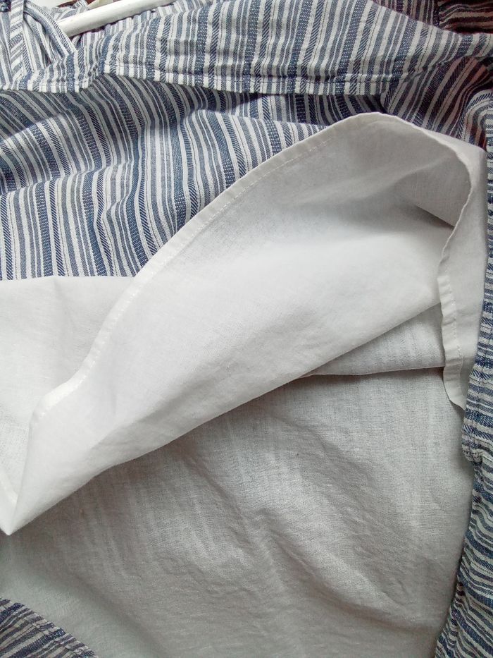 Robe doublée rayée bleu et blanc H&M taille 38 - photo numéro 3