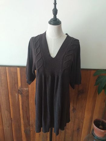 Pull long manches courtes col V