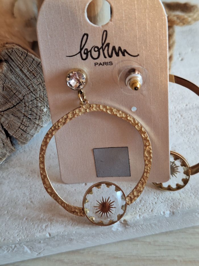 Boucles d'oreille dorees Bohm Paris - photo numéro 4