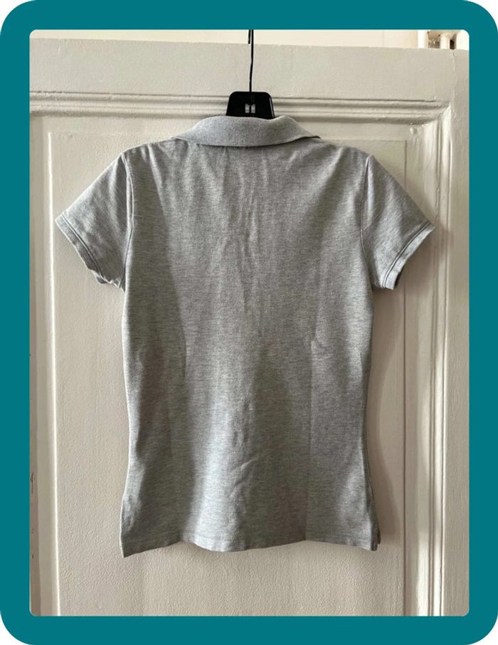 Polo manches courtes grand col V piqué de coton - Ralph Lauren - photo numéro 5