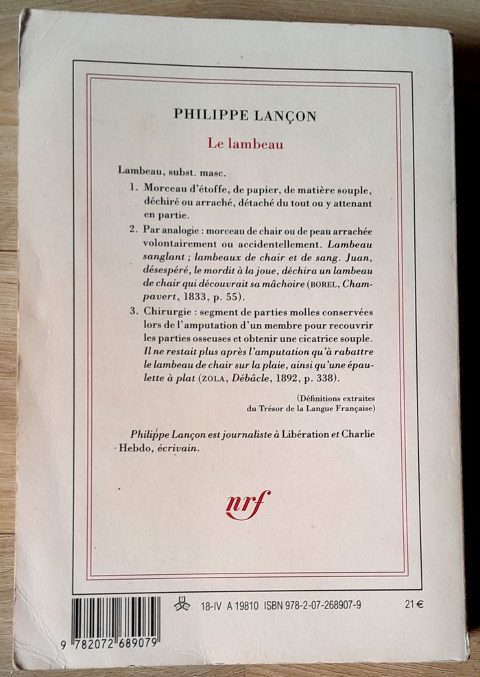 Philippe Lançon - le Lambeau - photo numéro 4