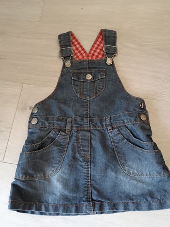 Robe salopette en jeans Obaibi 18 mois