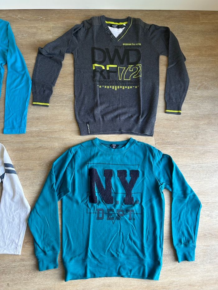Lot vêtements garçon 13-14 ans – Marques Gemo, Kiabi + autres – T-shirts, pulls, pantalons - photo numéro 4
