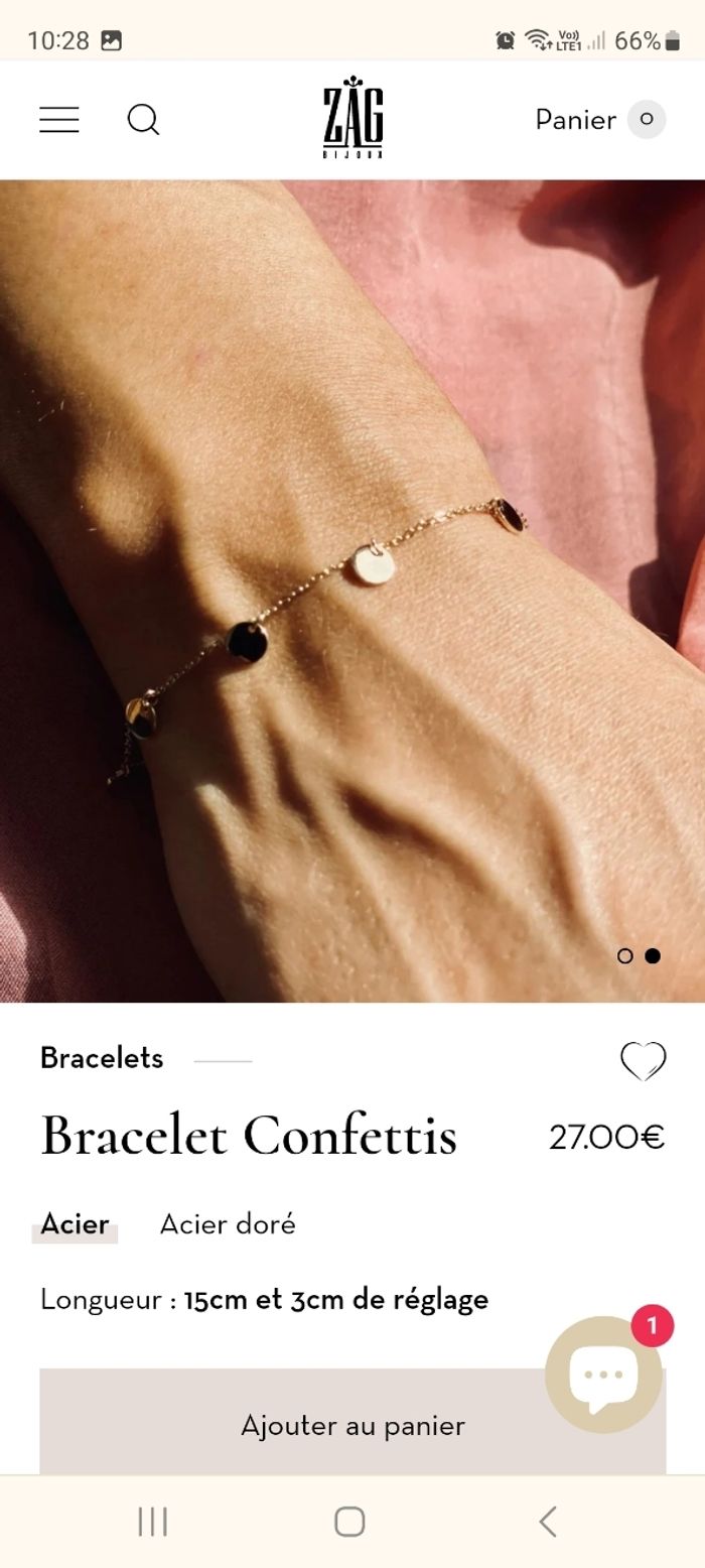 Bracelet en argent avec breloques neuf zag bijoux - photo numéro 4