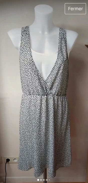 🌺Robe h&m blanche et noire en voile taille 38 🌺