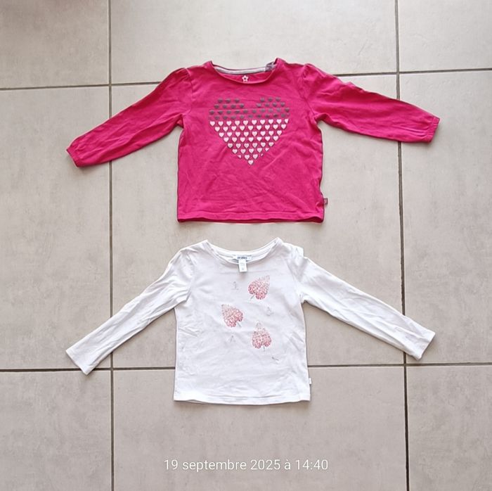 Lot de 2 hauts manches longues fille - 3 ans