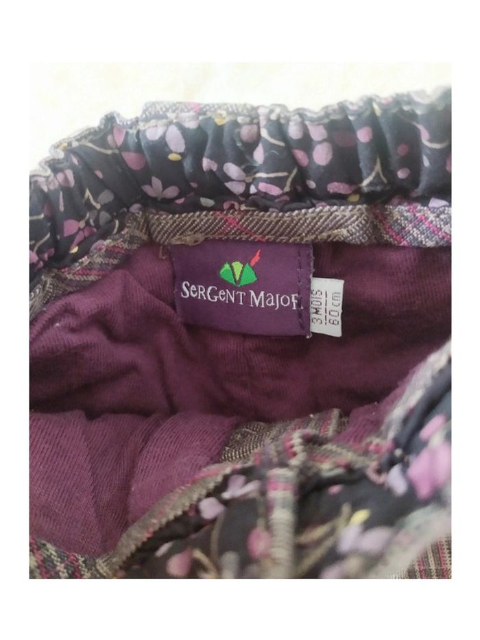 Pantalon à carreaux bébé fille 3 mois Sergent Major - photo numéro 2