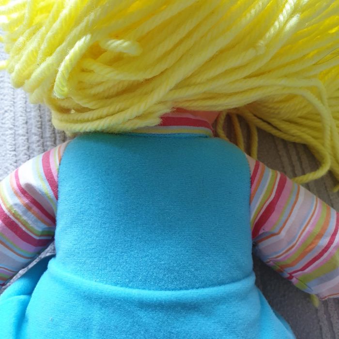 Poupon vintage années 80, Dolly Câlin Rag blonde n° 238, très bon état, marque Simba - photo numéro 8