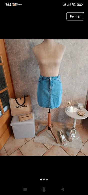 Mini jupe en jean 